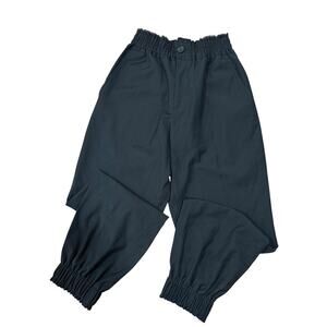 Rentrayage Pin Stripe High Waist Pant Trouser Elastic Waist Small Navy Blue